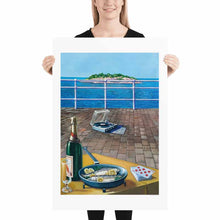 Load image into Gallery viewer, Still Life on the Terrace Art Print by Sergio Ceccotti. 1983