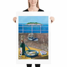 Load image into Gallery viewer, Still Life on the Terrace Art Print by Sergio Ceccotti. 1983