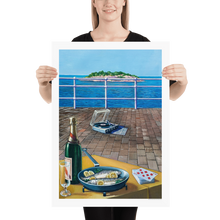 Load image into Gallery viewer, Still Life on the Terrace Art Print by Sergio Ceccotti. 1983