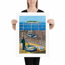 Load image into Gallery viewer, Still Life on the Terrace Art Print by Sergio Ceccotti. 1983