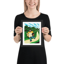 Load image into Gallery viewer, Roller Skate Cat Art Print by Martin Leman. Original 1980