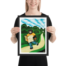 Load image into Gallery viewer, Roller Skate Cat Art Print by Martin Leman. Original 1980