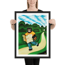 Load image into Gallery viewer, Roller Skate Cat Art Print by Martin Leman. Original 1980