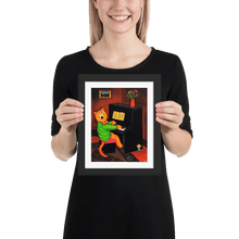 Load image into Gallery viewer, Cat Playing Piano Art Print by Martin Leman. Original 1980.