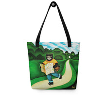 Load image into Gallery viewer, Roller Skate Cat Art Bag by Martin Leman
