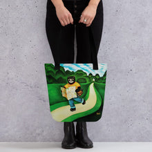 Load image into Gallery viewer, Roller Skate Cat Art Bag by Martin Leman