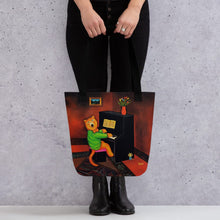 Load image into Gallery viewer, Cat Playing Piano Art Bag by Martin Leman