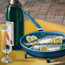 Load image into Gallery viewer, Still Life on the Terrace Art Print by Sergio Ceccotti. 1983