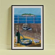 Load image into Gallery viewer, Still Life on the Terrace Art Print by Sergio Ceccotti. 1983