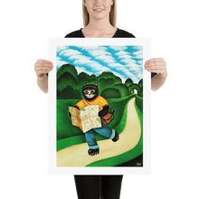 Load image into Gallery viewer, Roller Skate Cat Art Print by Martin Leman. Original 1980