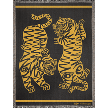 Load image into Gallery viewer, "Tiger Loop" Woven Art Blanket by Asis Percales