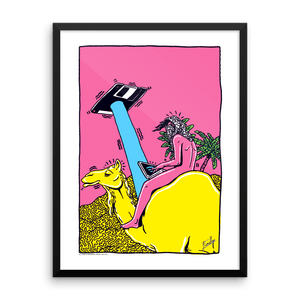 "Floppy Disc Camel" Art Print by Fiedler