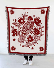 Load image into Gallery viewer, "Bird Nest" Woven Art Blanket by Asis Percales