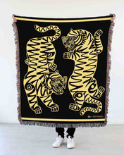 Load image into Gallery viewer, "Tiger Loop" Woven Art Blanket by Asis Percales