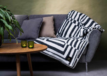 Load image into Gallery viewer, "Obscure Chess" Pure Wool Blanket by Jonathan Ryan Storm. Black/White
