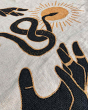 Load image into Gallery viewer, "Fortune Snakes" Woven Art Blanket by Daphna Sebbane