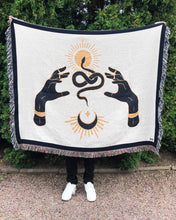 Load image into Gallery viewer, "Fortune Snakes" Woven Art Blanket by Daphna Sebbane