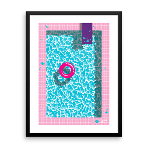 "Cool In The Pool" Art Print by Jiro Bevis. Limited Edition