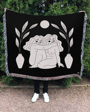Load image into Gallery viewer, "Conversation" Woven Art Blanket by Cynthia Torrez