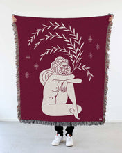 Load image into Gallery viewer, "Tripod Eye" Woven Art Blanket by Cynthia Torrez