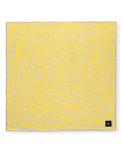 Load image into Gallery viewer, "Obscure Chess" Pure Wool Blanket by Jonathan Ryan Storm. Gray/Yellow