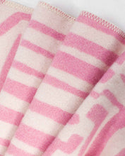 Load image into Gallery viewer, &quot;Obscure Chess&quot; Pure Wool Blanket by Jonathan Ryan Storm. Pink/White
