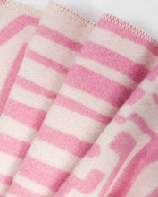 Load image into Gallery viewer, "Obscure Chess" Pure Wool Blanket by Jonathan Ryan Storm. Pink/White