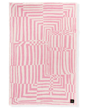 Load image into Gallery viewer, "Obscure Chess" Pure Wool Blanket by Jonathan Ryan Storm. Pink/White