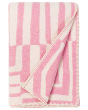 Load image into Gallery viewer, "Obscure Chess" Pure Wool Blanket by Jonathan Ryan Storm. Pink/White