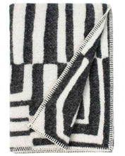 Load image into Gallery viewer, "Obscure Chess" Pure Wool Blanket by Jonathan Ryan Storm. Black/White