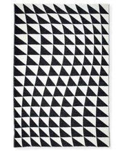 Load image into Gallery viewer, "Drama Triangle" Pure Wool Blanket. Black/White