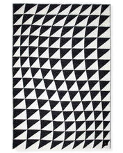 Load image into Gallery viewer, "Drama Triangle" Pure Wool Blanket. Black/White