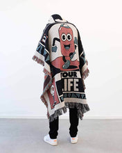 Load image into Gallery viewer, "Enjoy Your Life" Woven Art Blanket by YeYe Weller
