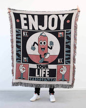 Load image into Gallery viewer, &quot;Enjoy Your Life&quot; Woven Art Blanket by YeYe Weller
