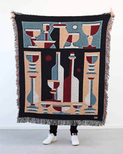 Load image into Gallery viewer, "Dining Palette" Woven Art Blanket by Jacco Bunt