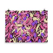 Load image into Gallery viewer, "DREAMY SWIM" ART PRINT. RED TONE. BY ALEX GAMSU JENKINS