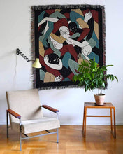 Load image into Gallery viewer, "Jungle" Woven Art Blanket by Lena Mačka