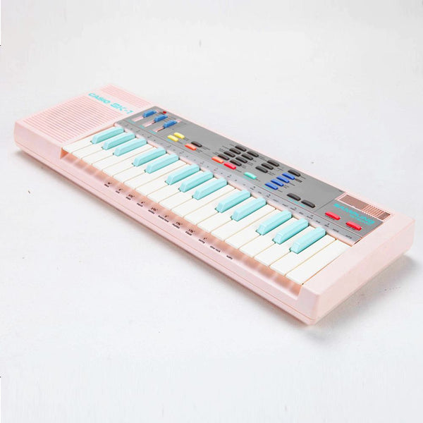 Casio SK-1 ultra rare pink version with light blue keys. 1985.
