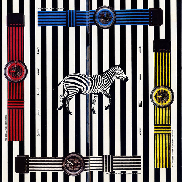 Zebra Time. Pop Watch Swatch, 1989
