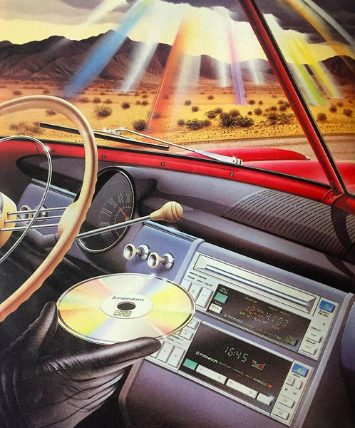 print ad for the worlds first car CD player