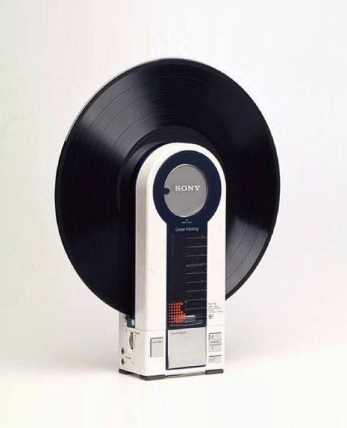 Sony PS-F9. Vertical and Portable record player. 1983.