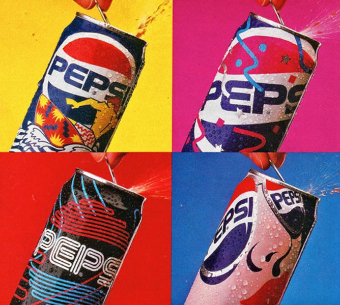 'Our idea of pop art' Pepsi Campaign, Limited Edition Cans.