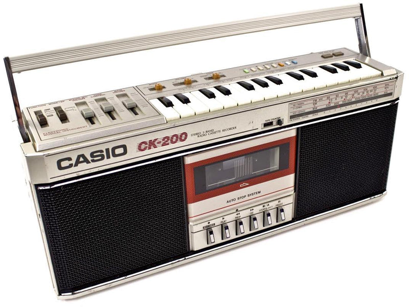 Boombox with built in Keyboard.