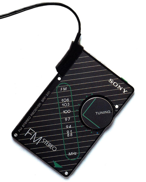 Credit Card Sized FM Stereo Receiver. Sony SRF-201.