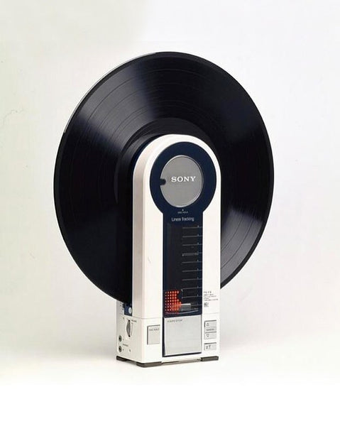 Sony PS-F9. Vertical and Portable record player. 1983.
