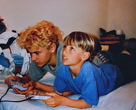 James Franco and Dave Franco Playing Video Games