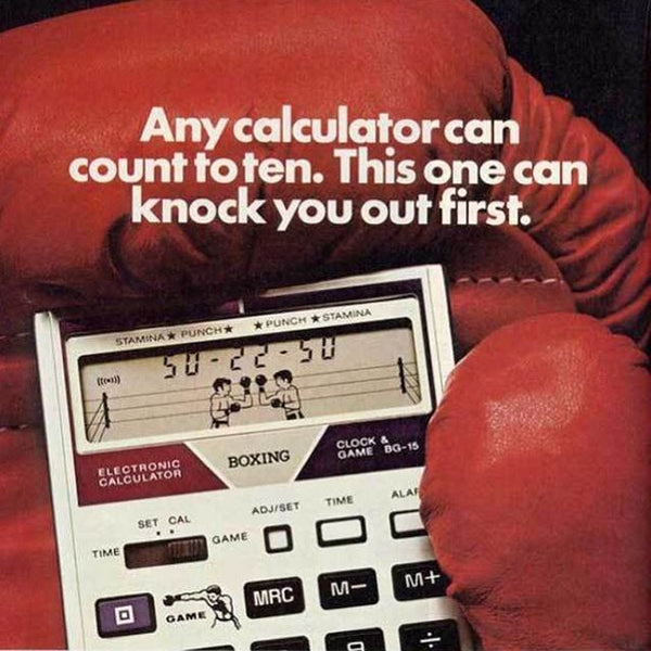 Casio Boxing Calculator - "Clock & Game" BG-15. 1982🇯🇵