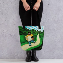 Load image into Gallery viewer, Roller Skate Cat Art Bag by Martin Leman
