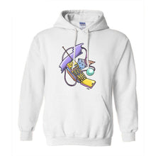 Load image into Gallery viewer, ANDREW WALKER UNISEX HOODIE &quot;PHONE&quot; WHITE
