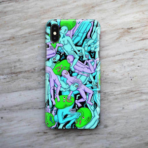 "Dreamy Swim" Blue Phone Case by Alex Gamsu Jenkins